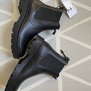 Zara Leather Lug Sole Boots
